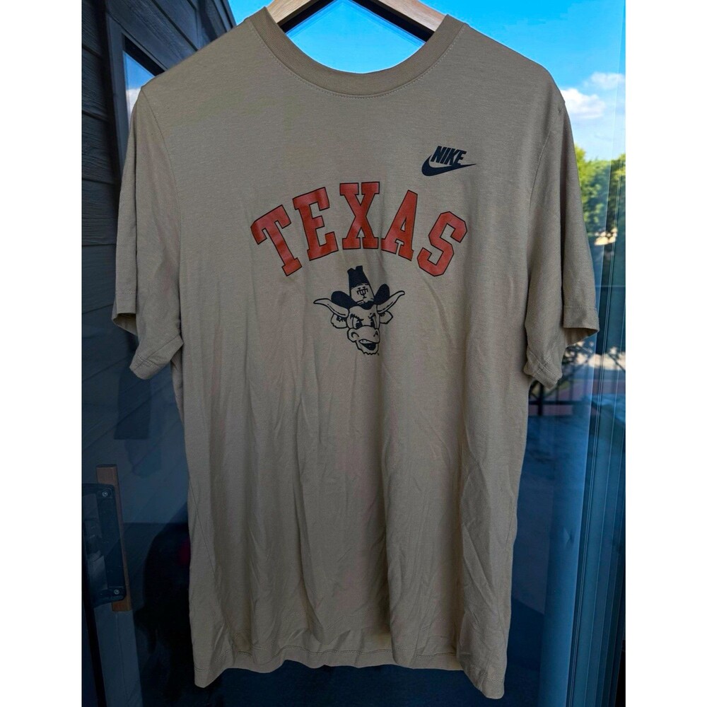 Nike Texas Longhorns T Shirt Men’s XL Tan Longhorn Bevo College Tee